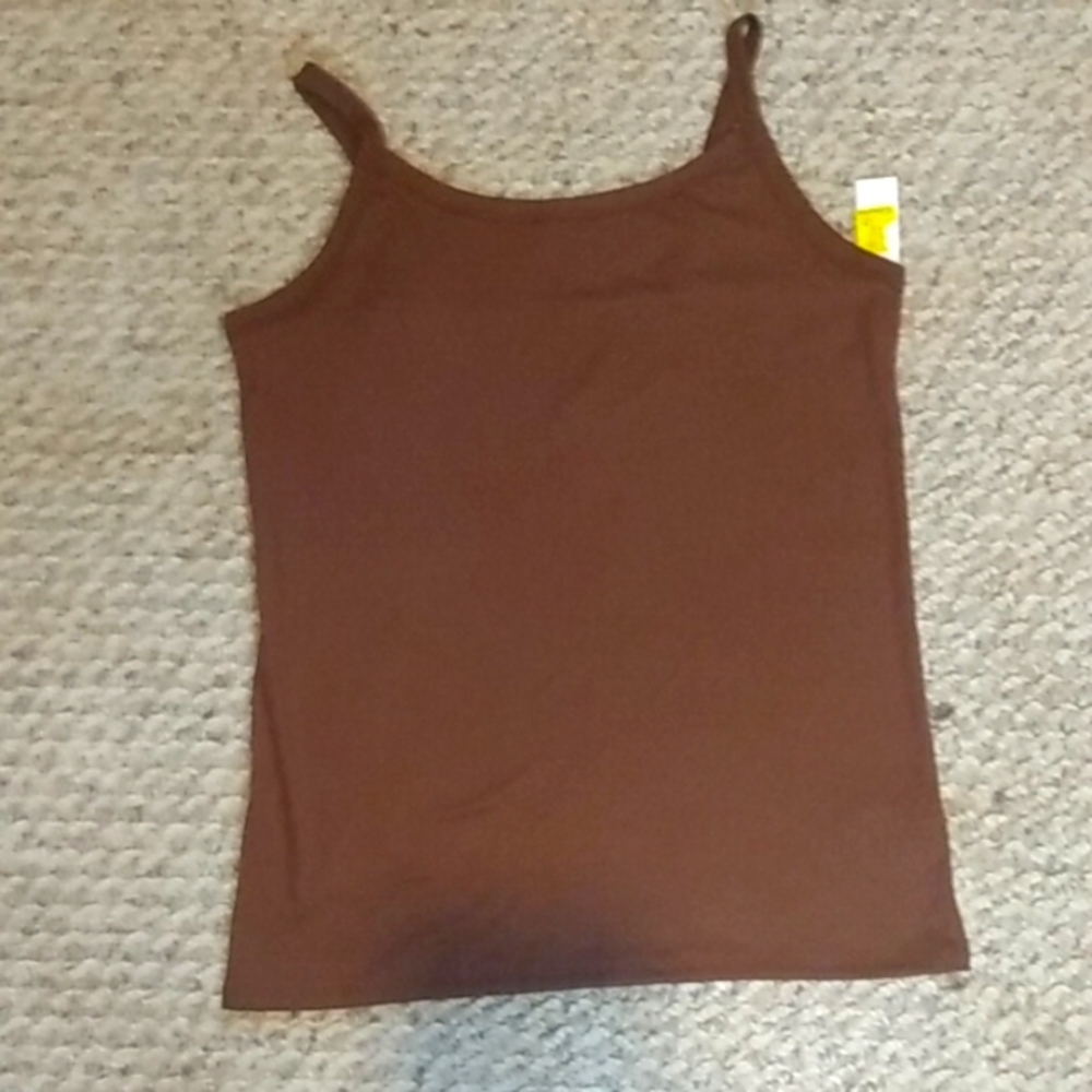 NWT, EXTRA LARGE (15-17), LADIES SPAGHETTI STRAP COTTON TEE